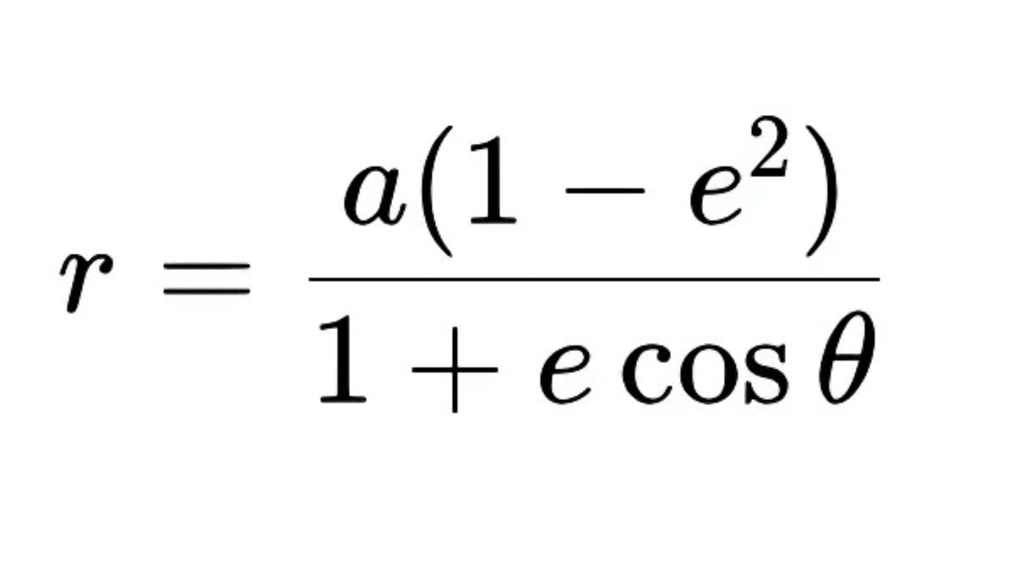 equations of elliptical orbits