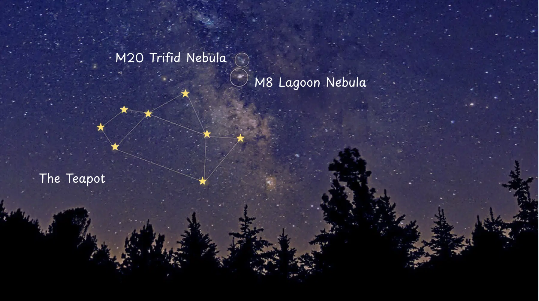 location of the trifid nebula