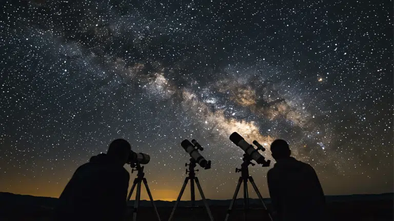stars through telescope