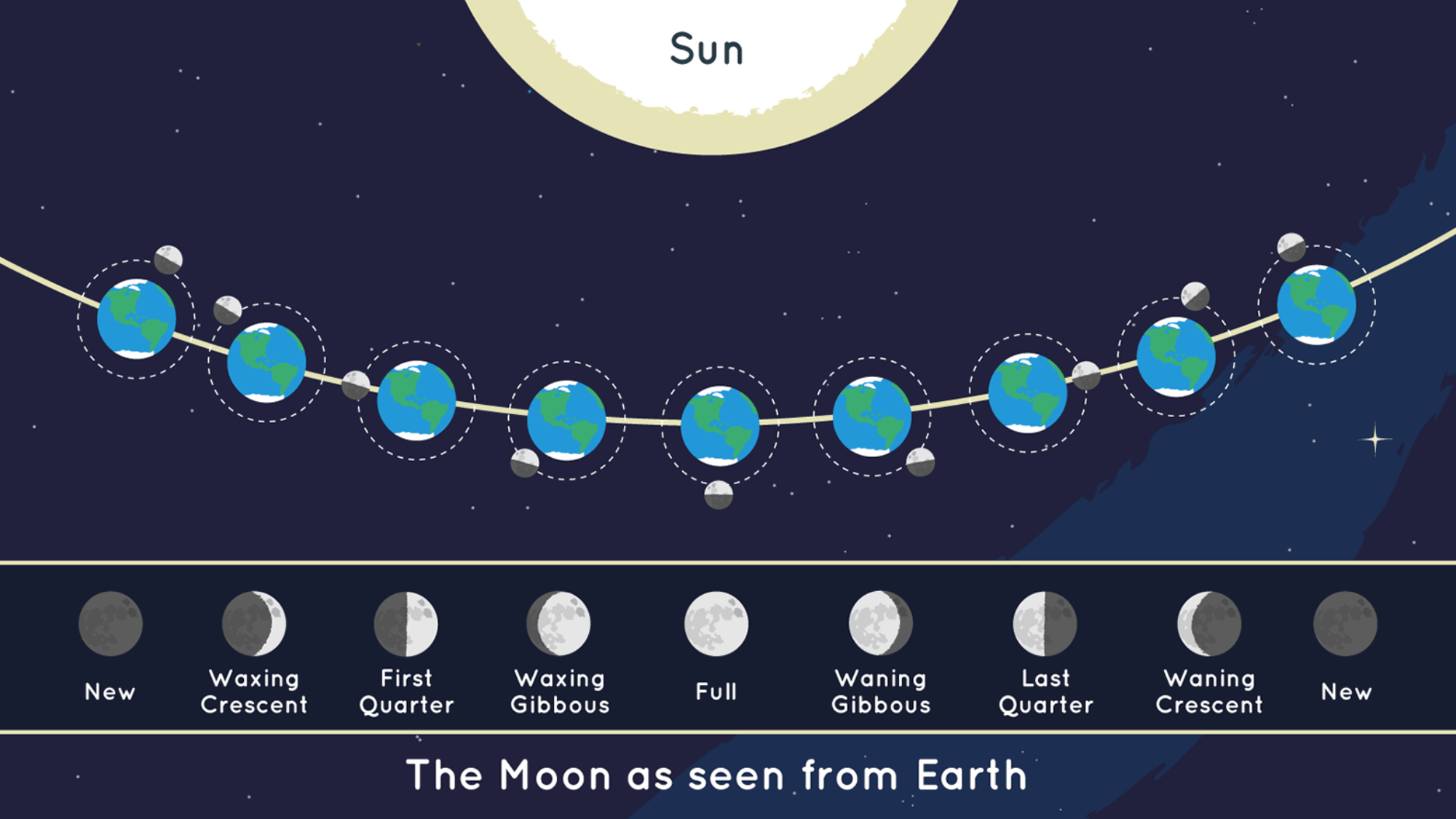 the moons orbit and why we see phases