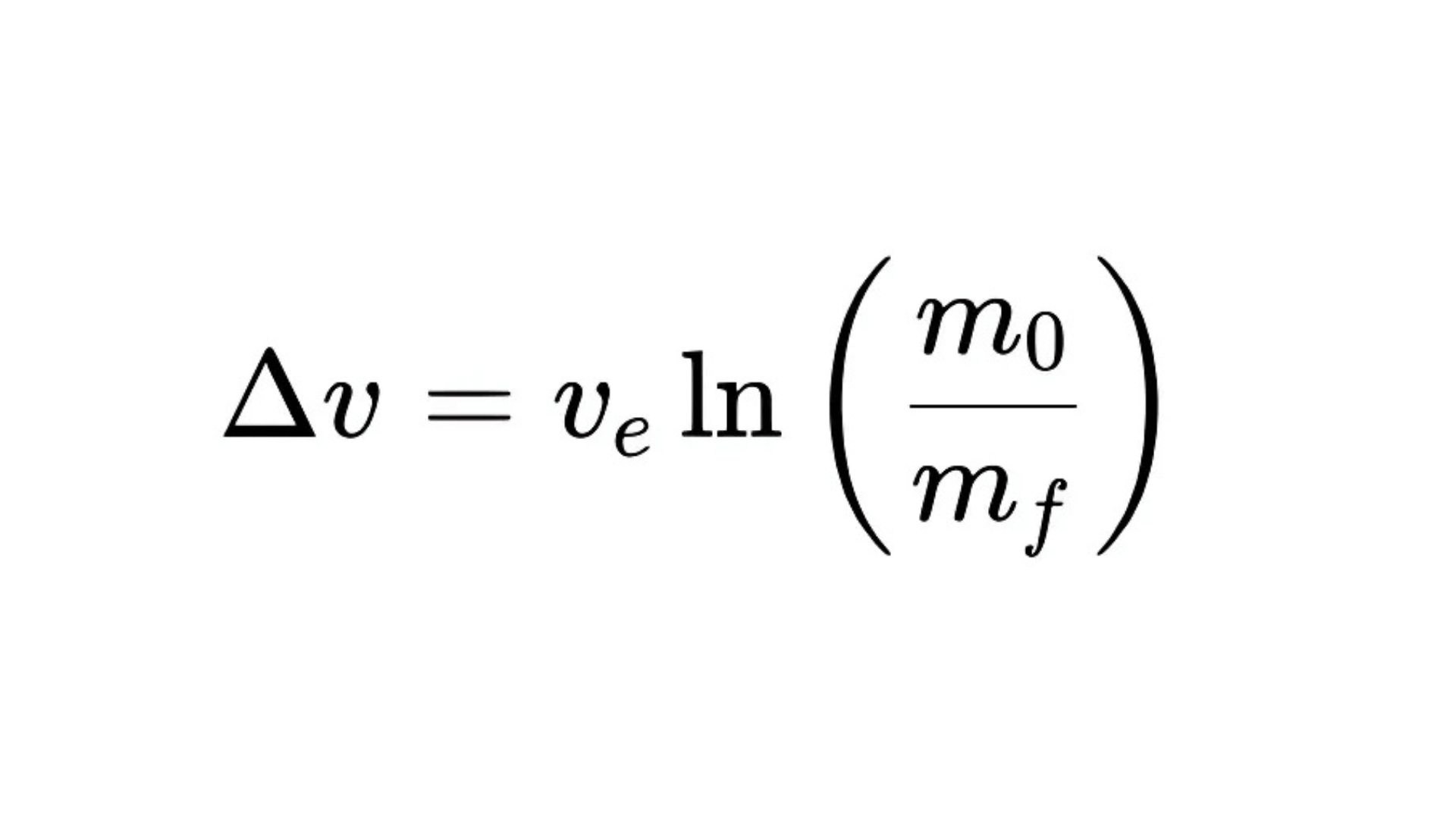 tsiolkovsky rocket equation
