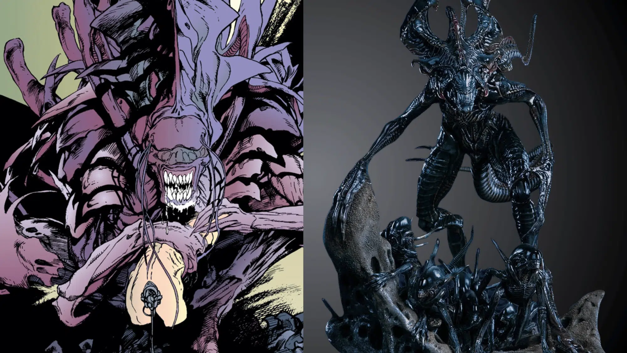Evolution of Xenomorph Kings in the Expanded Universe