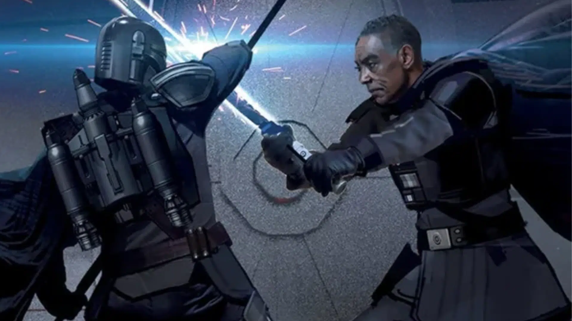 Moff Gideon vs Din Djarin