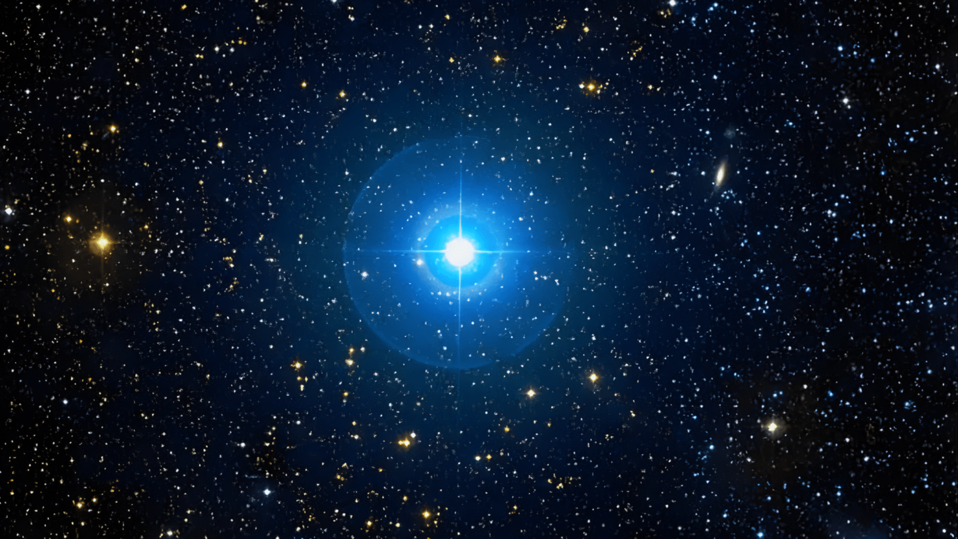 Epsilon Delphini star of the Delphinus constellation shining bright in the night sky