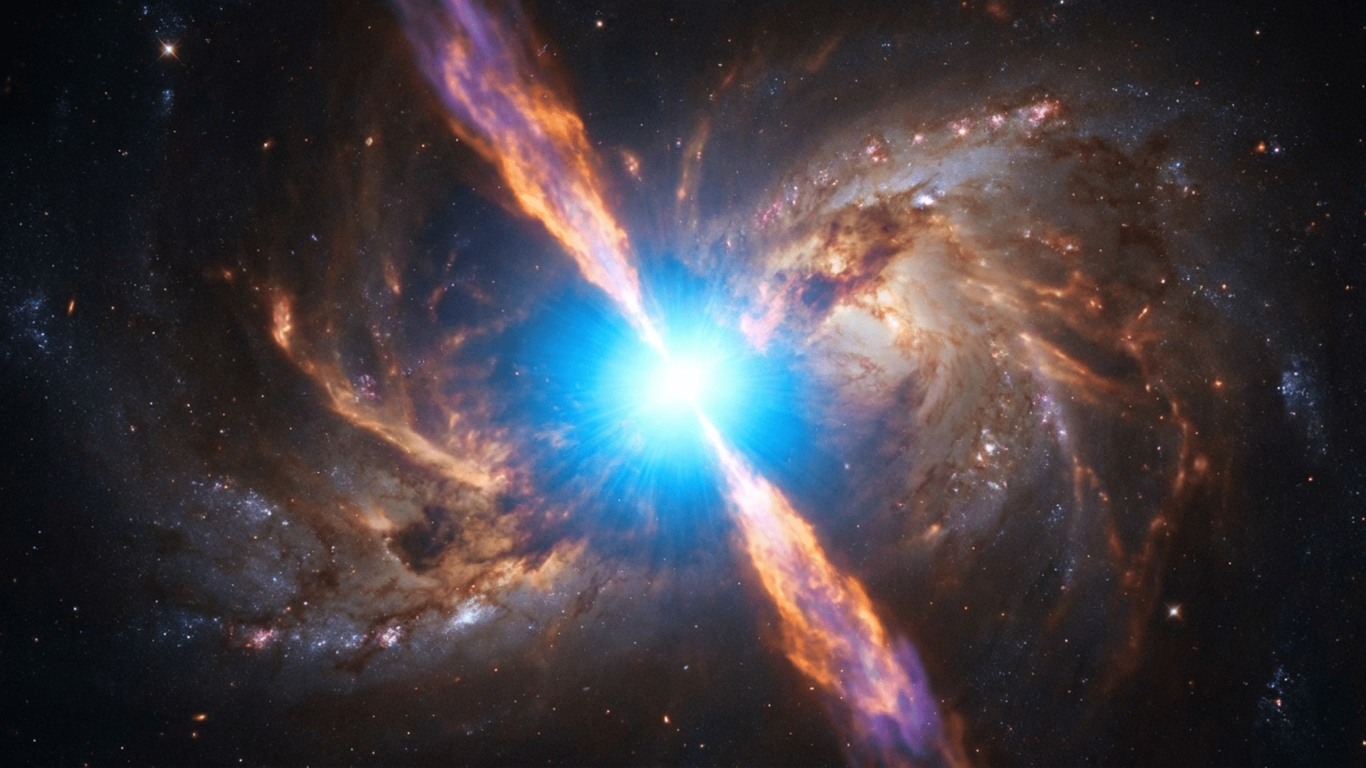 A bright quasar powered by a supermassive black hole