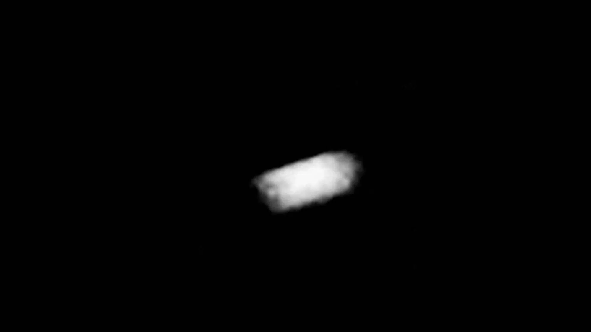 A close-up of Galatea as seen by Voyager 2