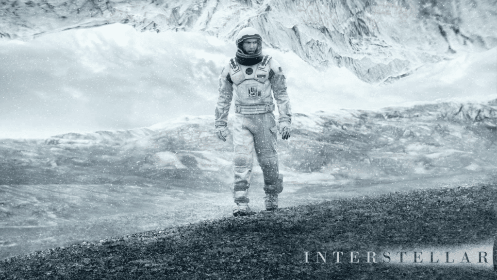 A still image from the movie Interstellar.