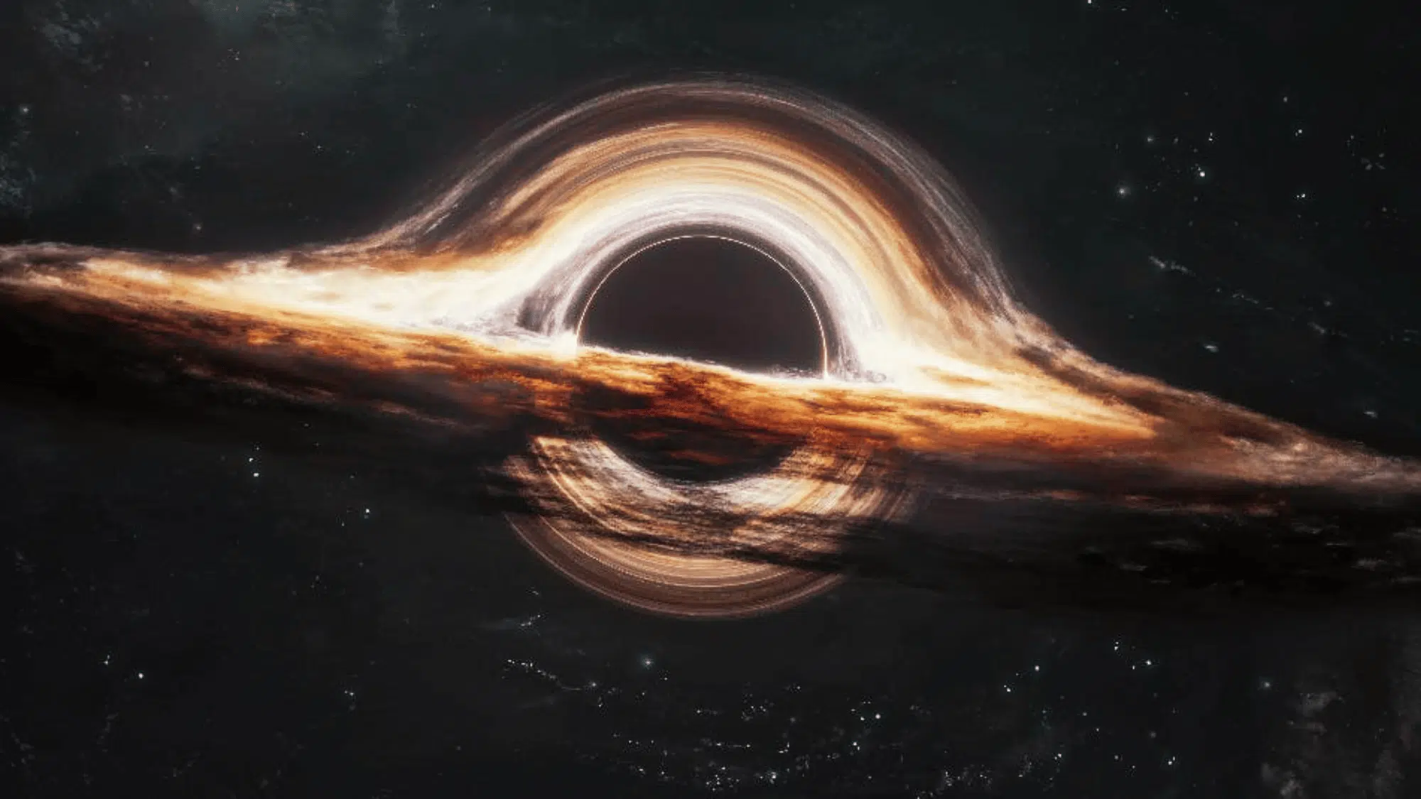 Black Hole visual still from the movie Interstellar.