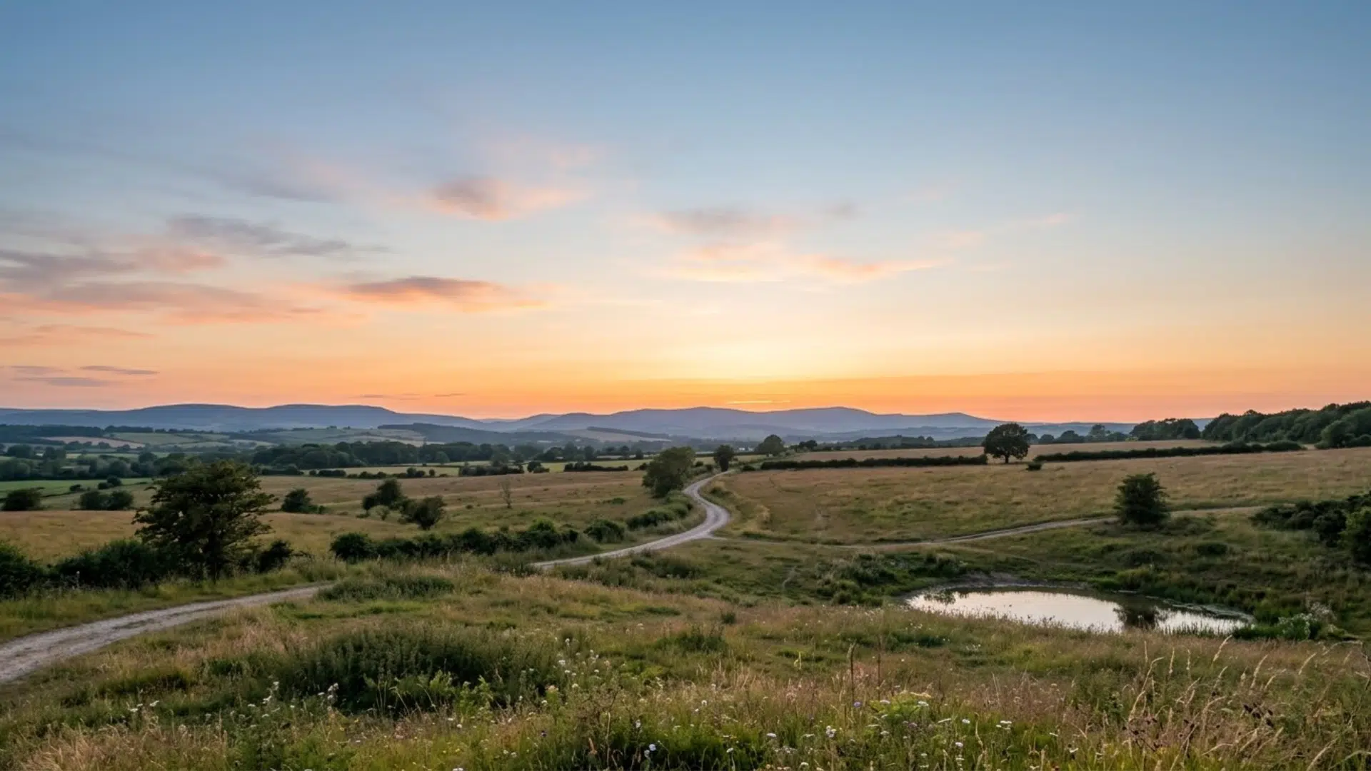 Civil twilight with enough light to see clearly after sunset