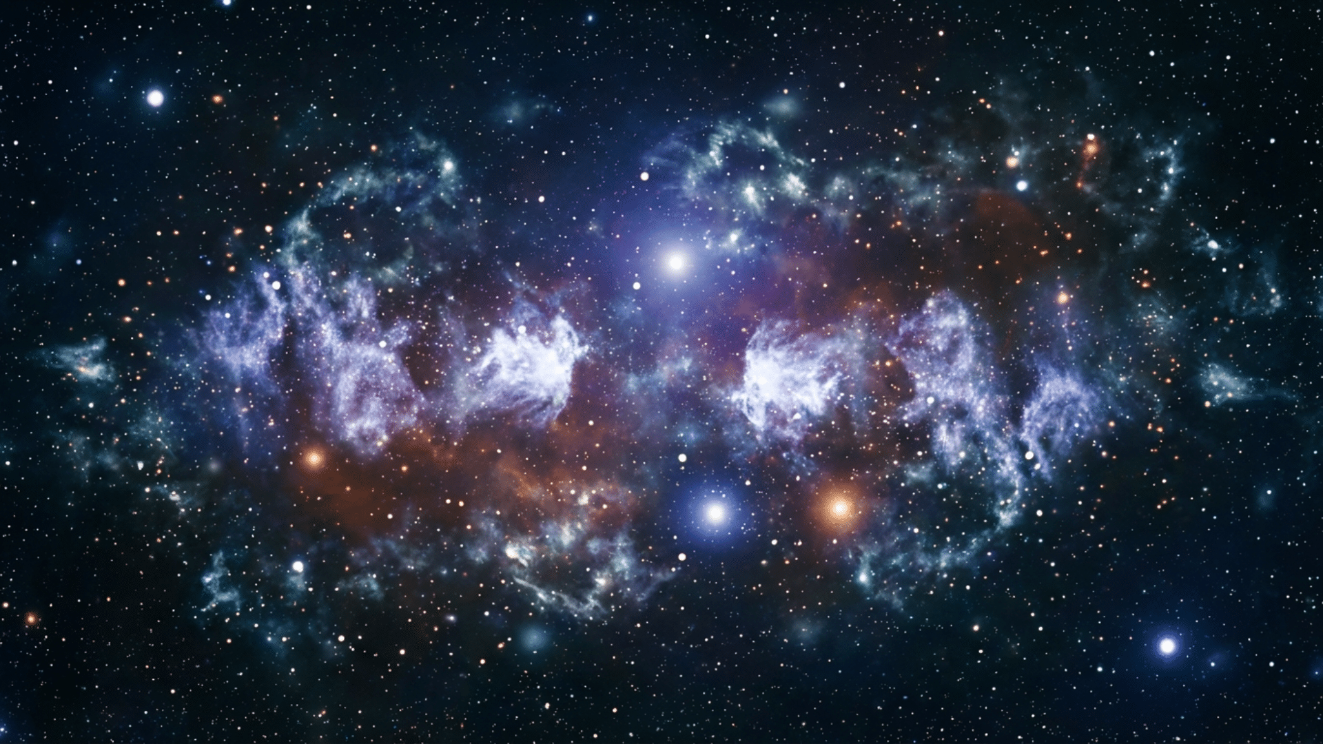 Interstellar dust clouds illuminated by nearby stars
