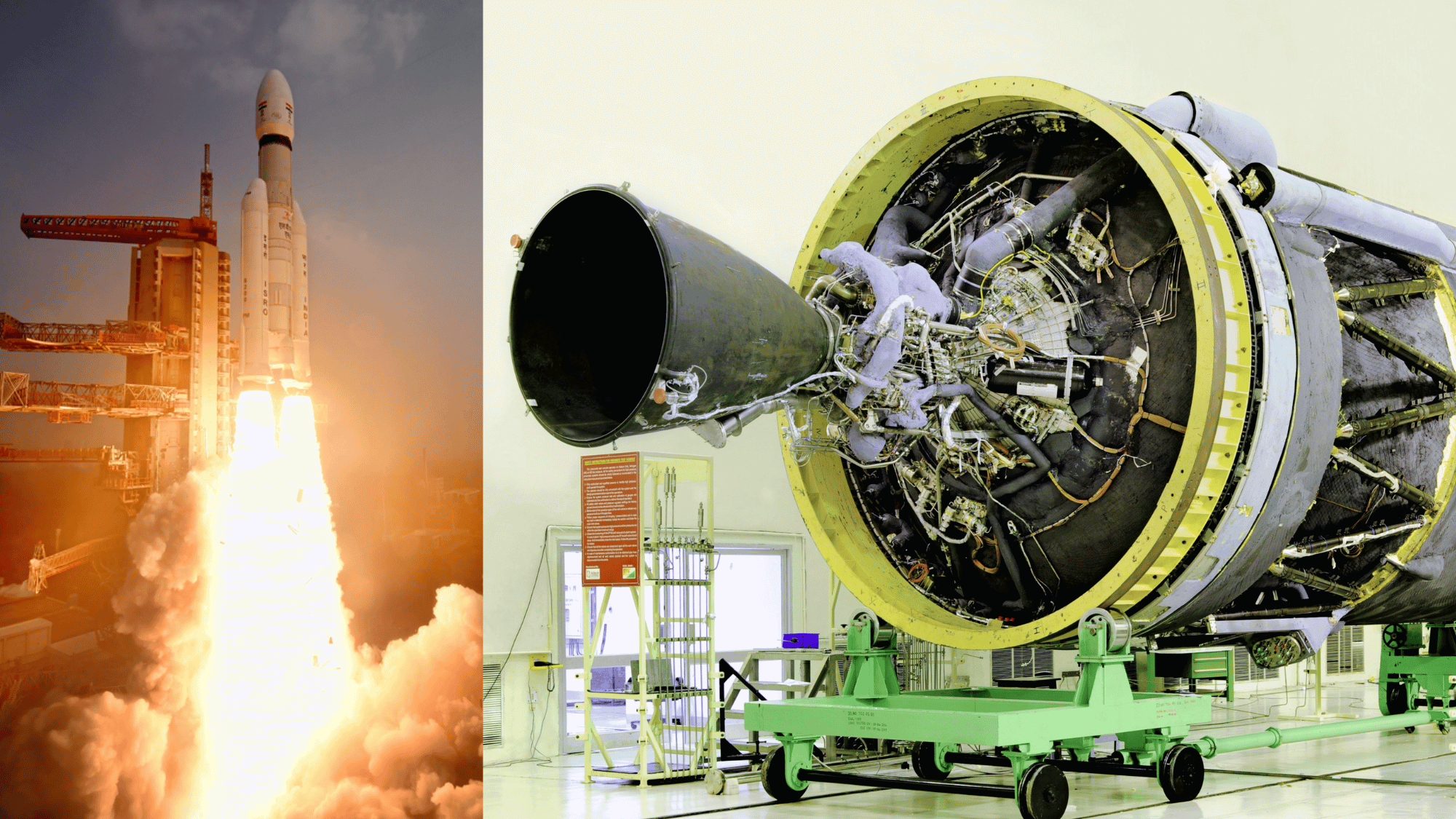 LVM3 M6 during liftoff from SDSC SLP, carrying BlueBird Block 2 satellite.