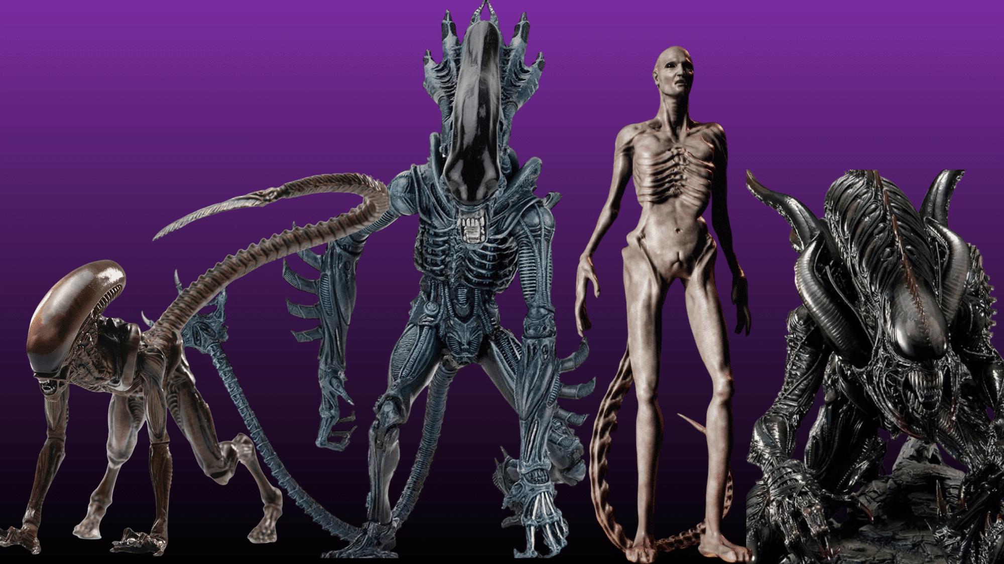 diagram illustrating the different host-based xenomorph variants