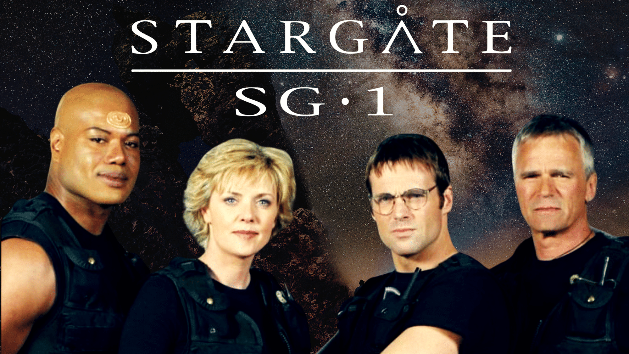 SG‑1 team stepping through the Stargate in early seasons, building the Goa’uld story and team dynamic.