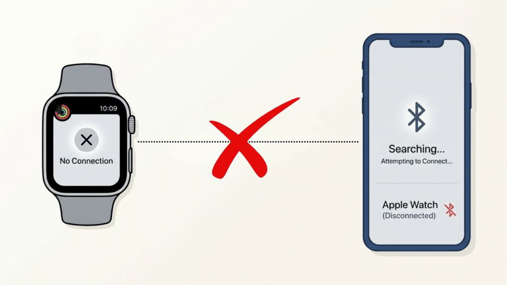 Apple Watch trying to connect to Android phone with weak or broken link