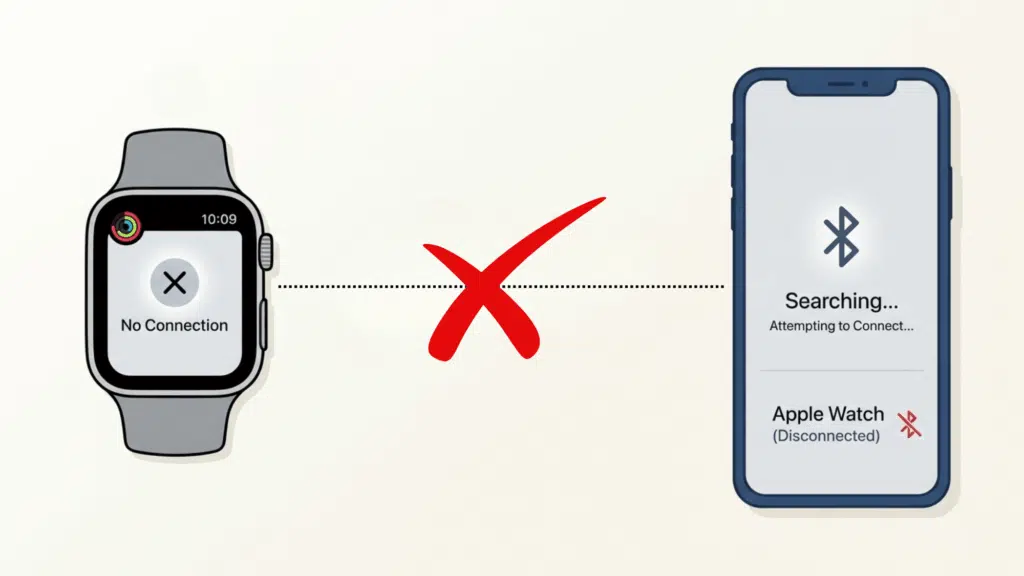 Apple Watch trying to connect to Android phone with weak or broken link