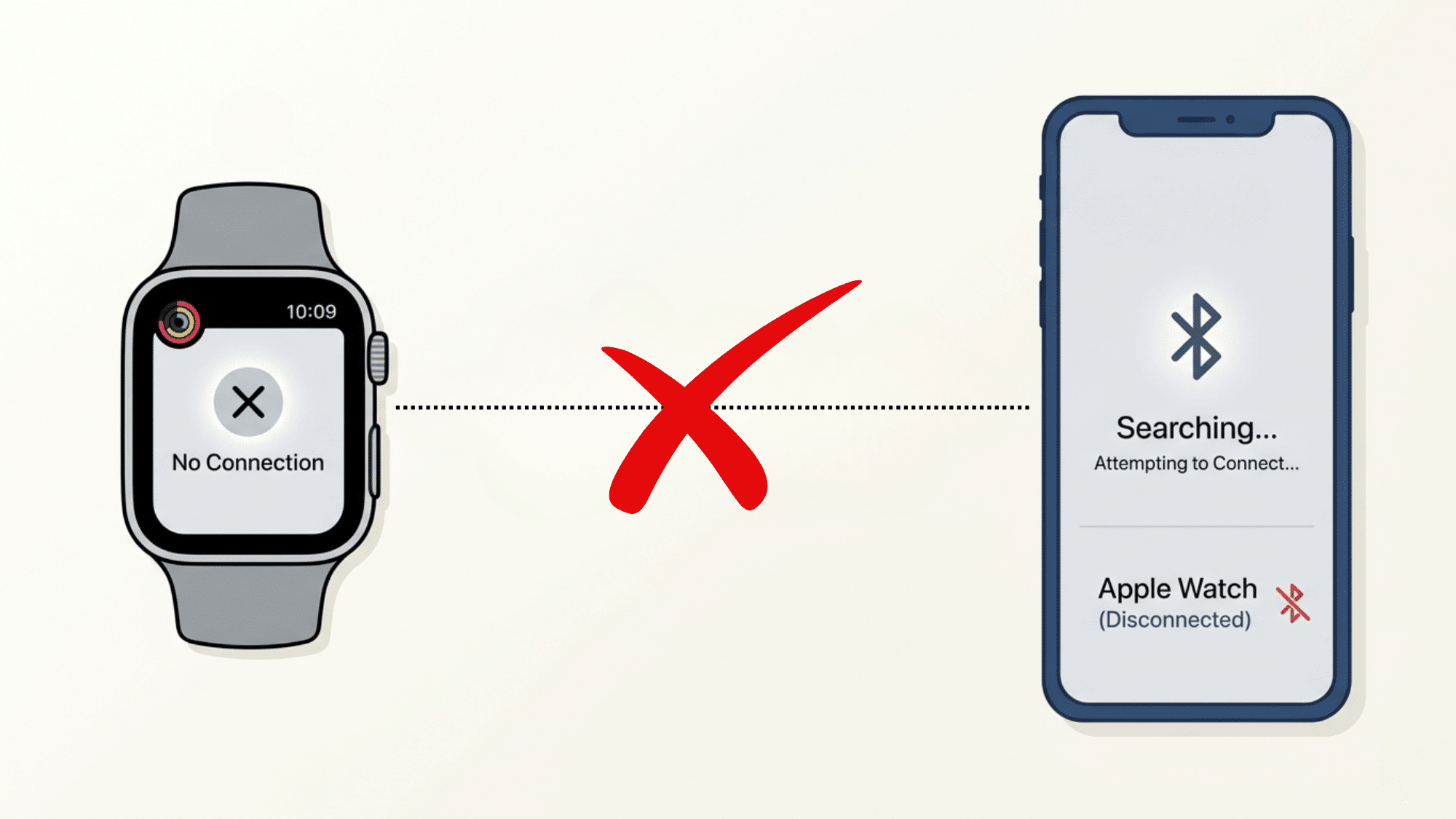 Apple Watch trying to connect to Android phone with weak or broken link