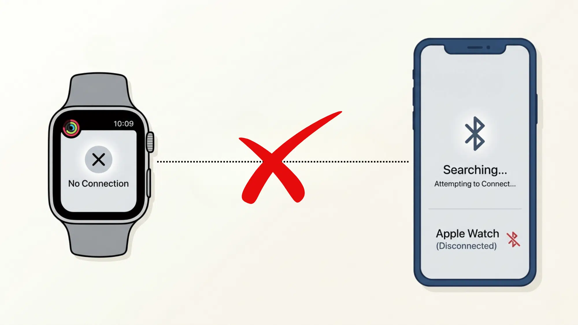 Apple Watch trying to connect to Android phone with weak or broken link