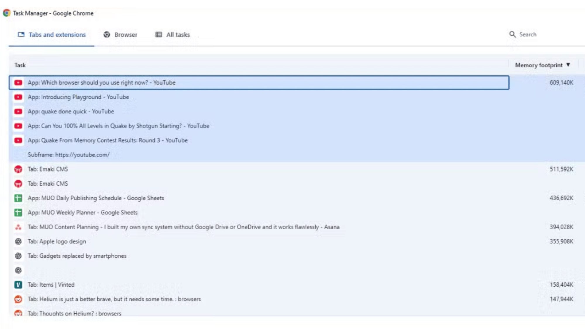 Chrome browser with multiple open tabs and extensions menu showing options to disable unused extensions.