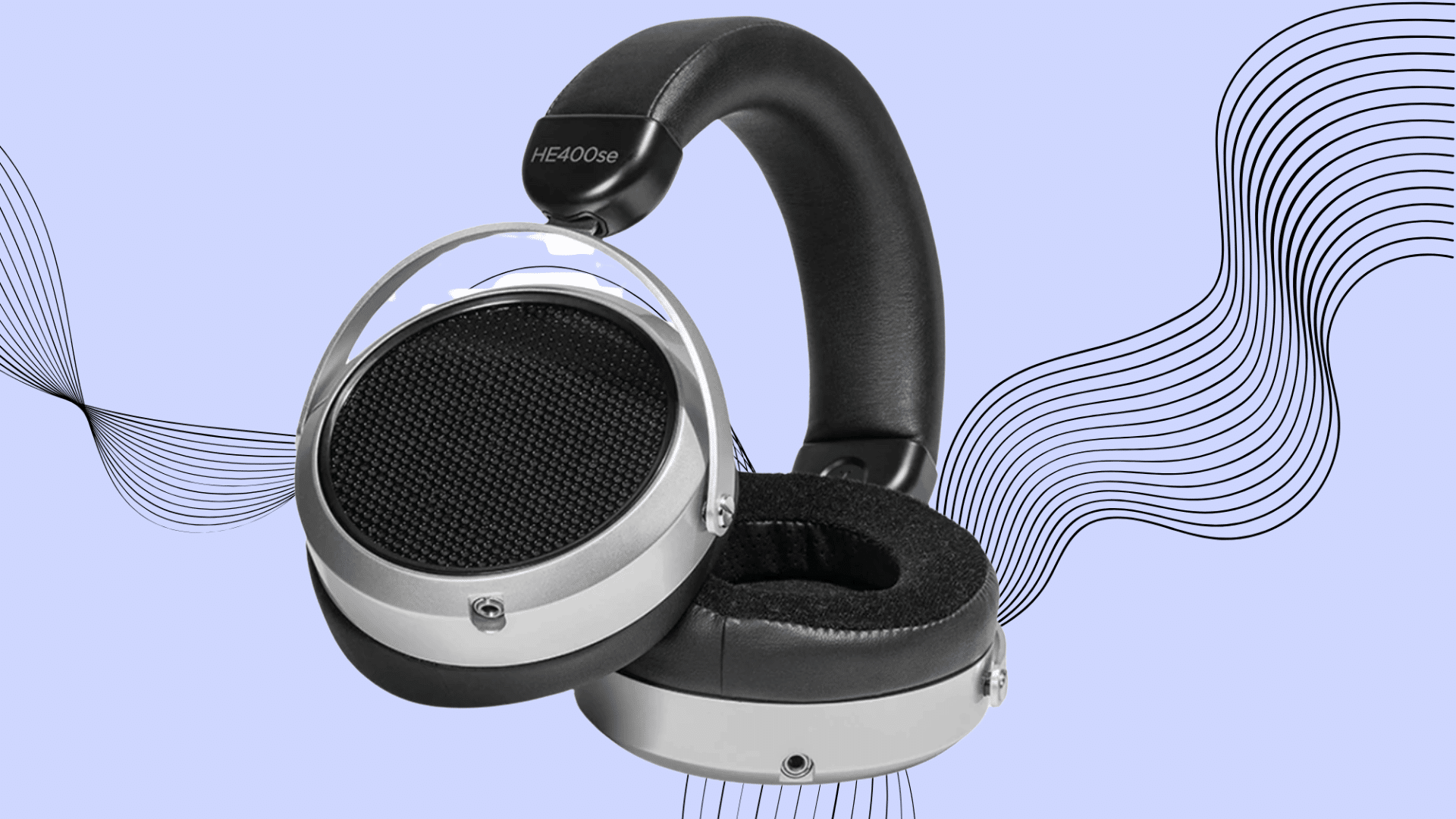 Hifiman HE400SE Stealthy black planar open-back headphones. Fast bass entry-level high-end sound.