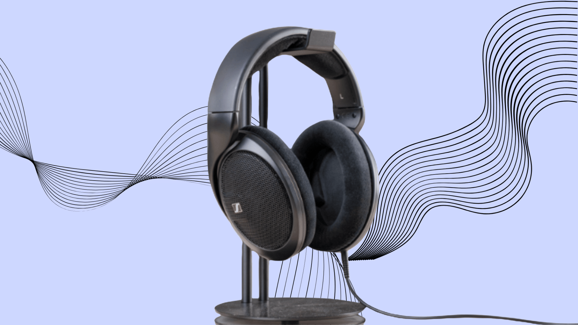 Sennheiser HD 560S Angular black open-back cans with angled drivers. Clear analytical audio on budget.