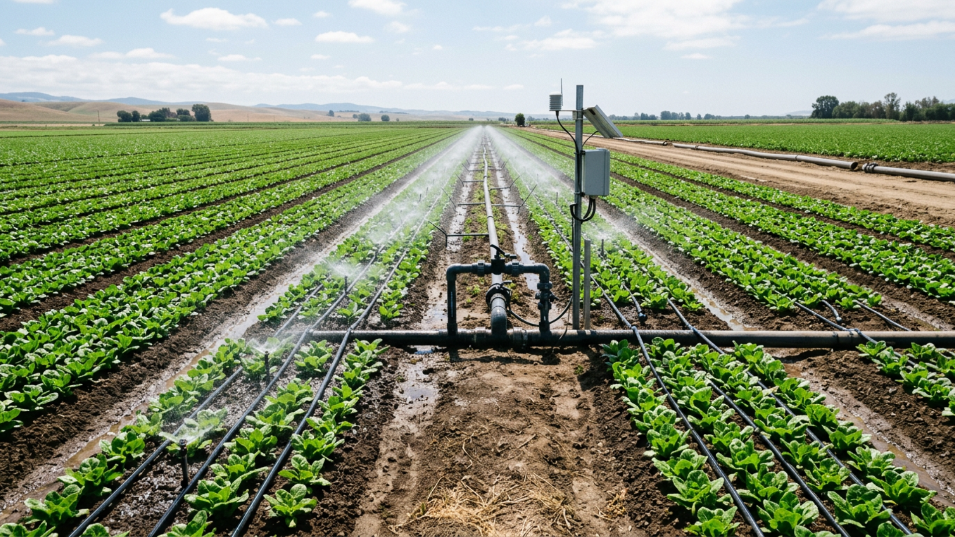 Agricultural technology featuring automated irrigation systems for efficient farming.