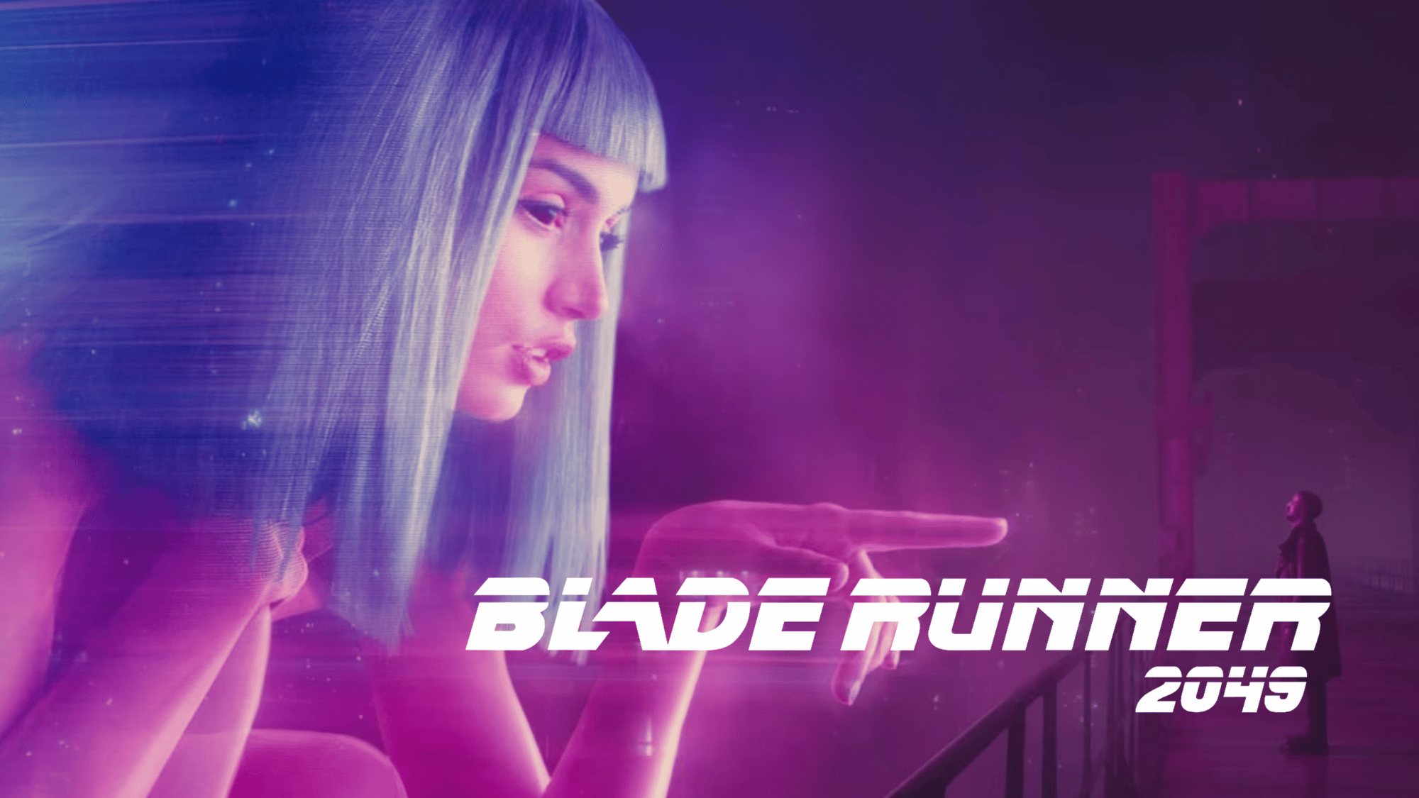 Blade Runner 2049 poster with futuristic neon sci-fi visuals
