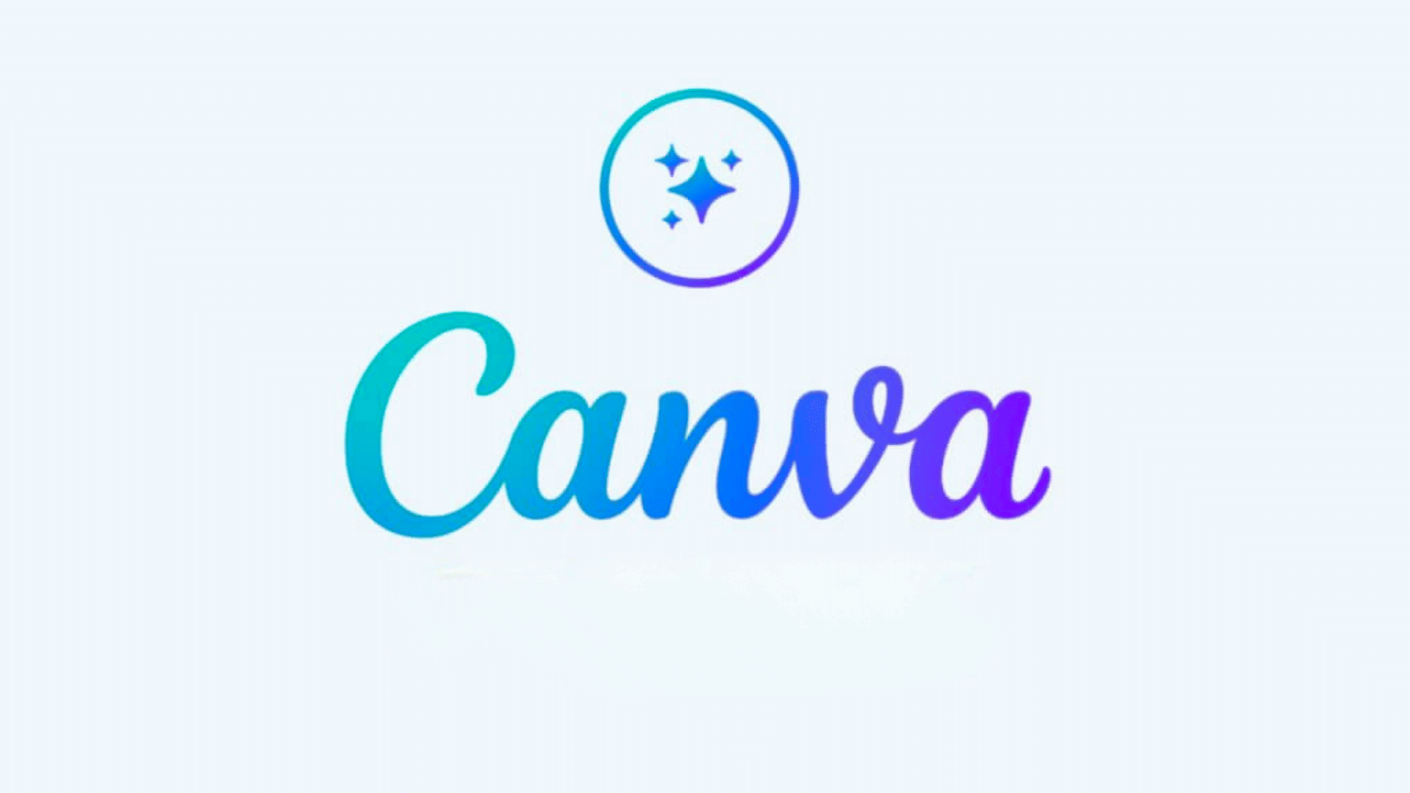 Canva AI logo in gradient blue-purple with sparkle icon