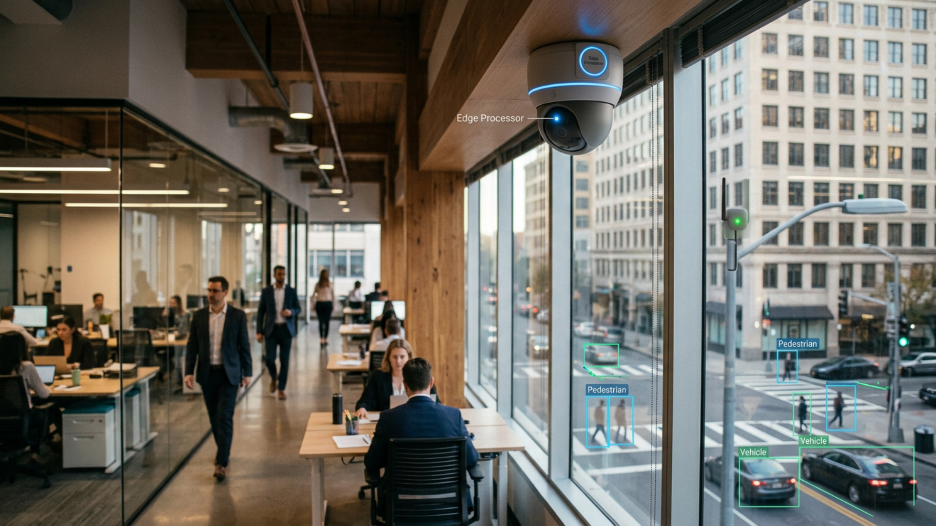Edge AI device processing information locally without depending on distant cloud servers