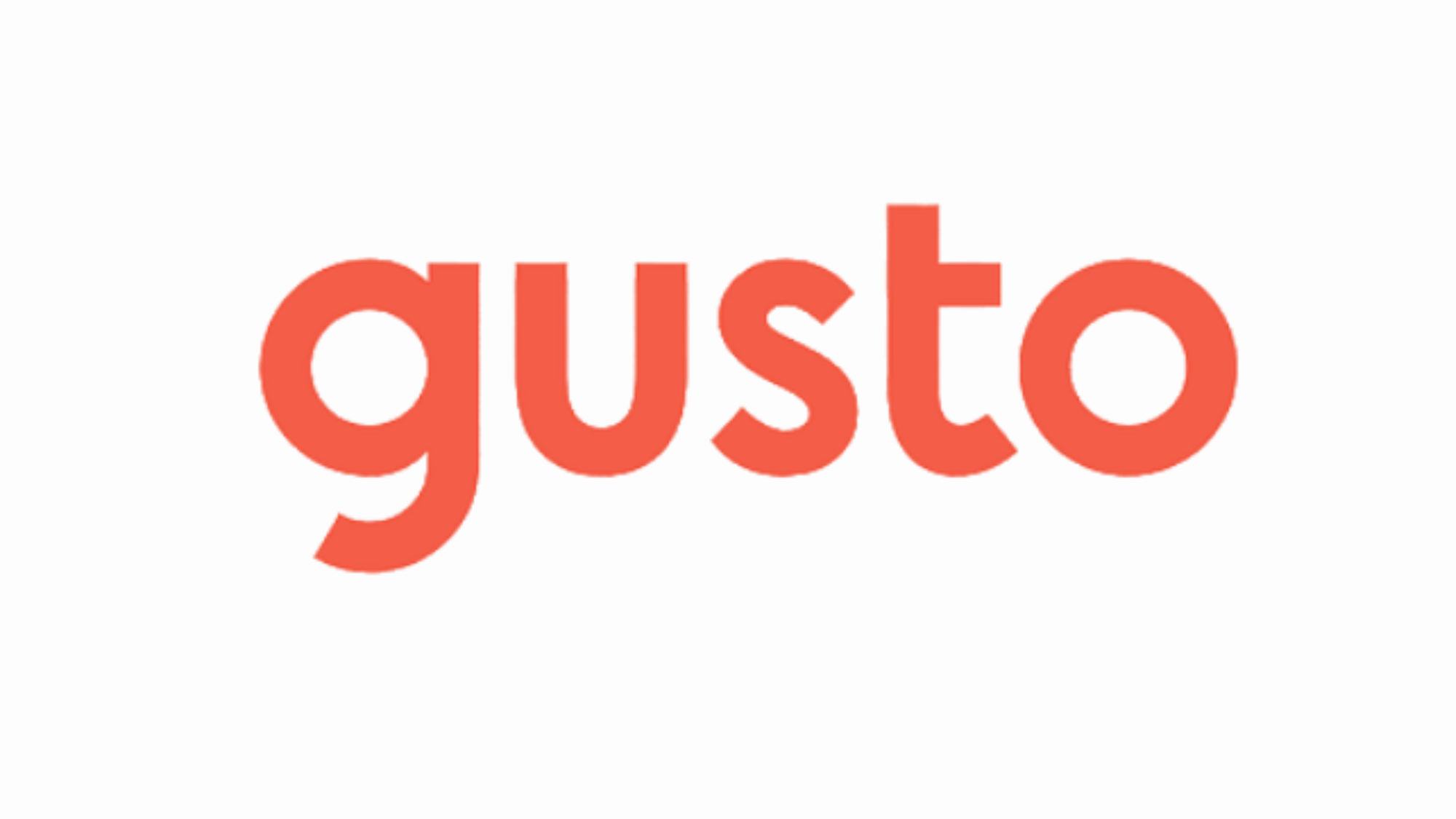 Gusto payroll and HR software logo for small business payroll automation.