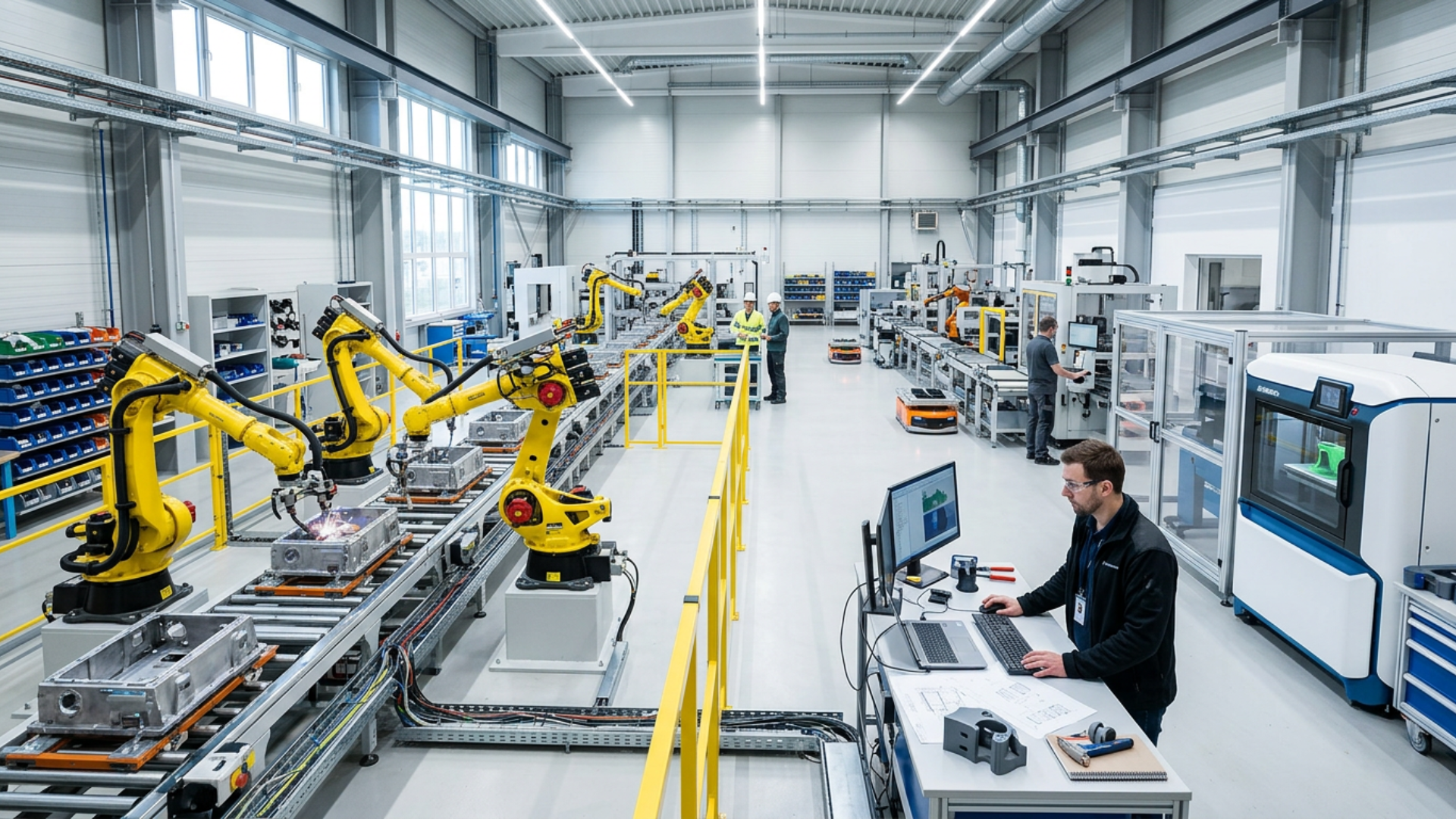 Industrial and engineering technologies featuring robotics, automation, and smart manufacturing systems