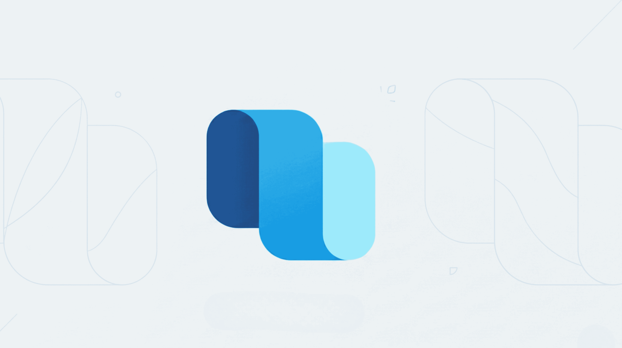 Microsoft Dynamics 365 Supply Chain Management logo with abstract blue shapes on a light background, representing inventory, workflows, and predictive maintenance