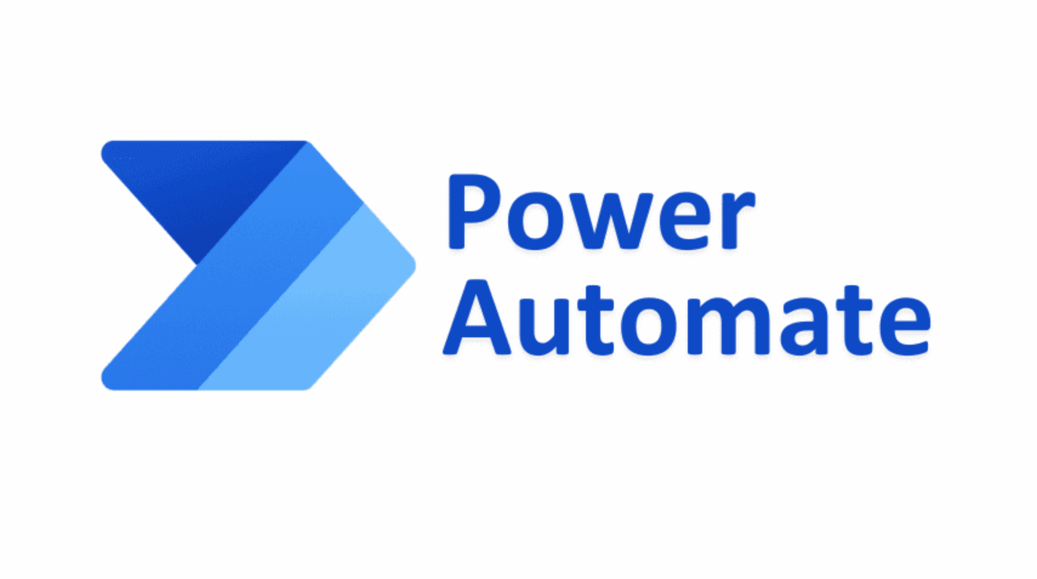 Microsoft Power Automate logo with blue arrow icon on white background
