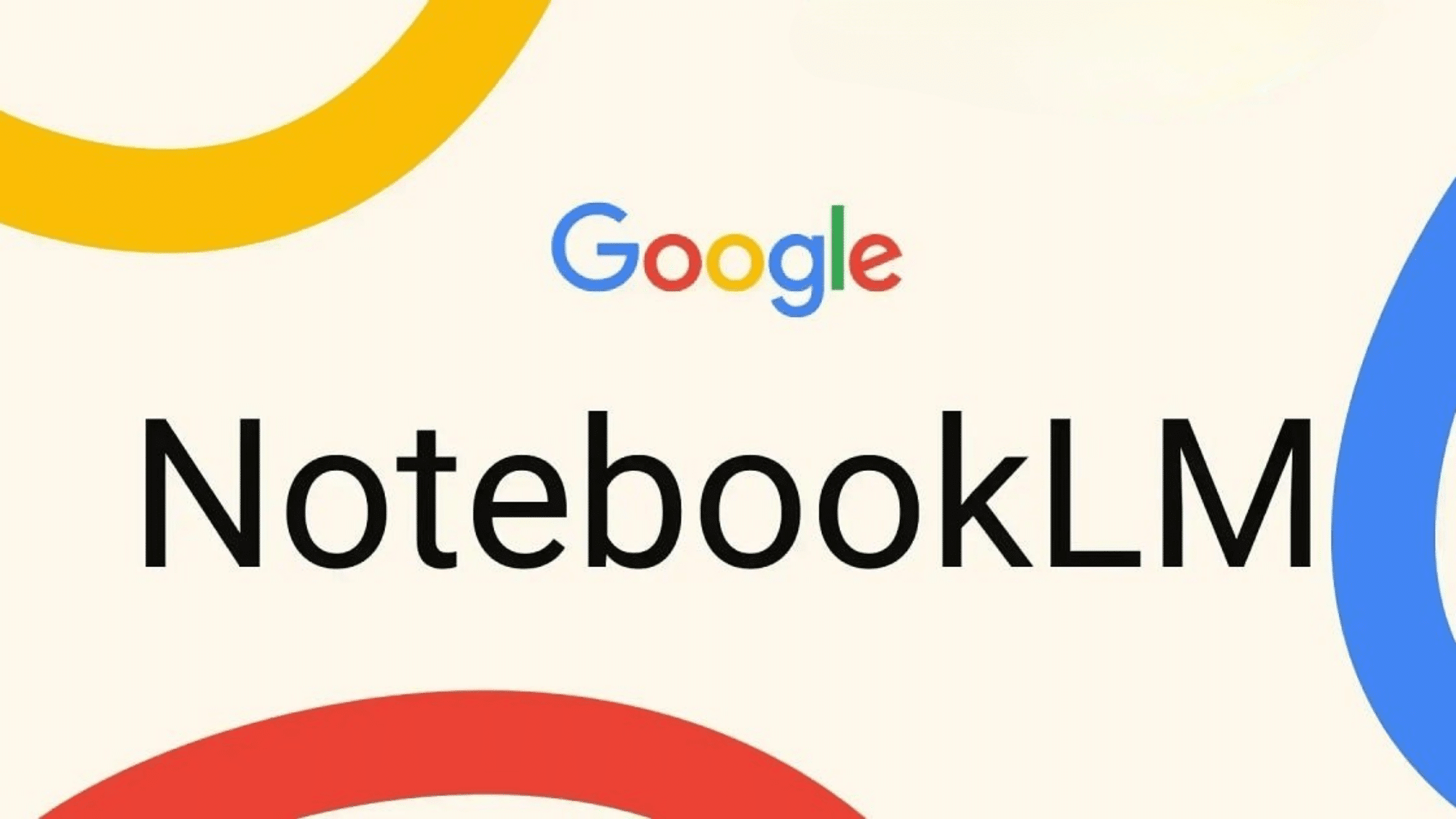 Google NotebookLM AI branding with colorful abstract shapes