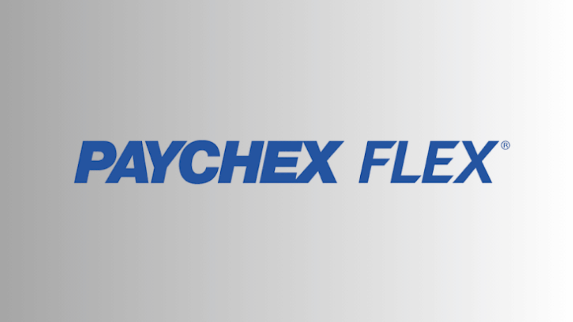 Paychex Flex HR and attendance management software logo on grey background