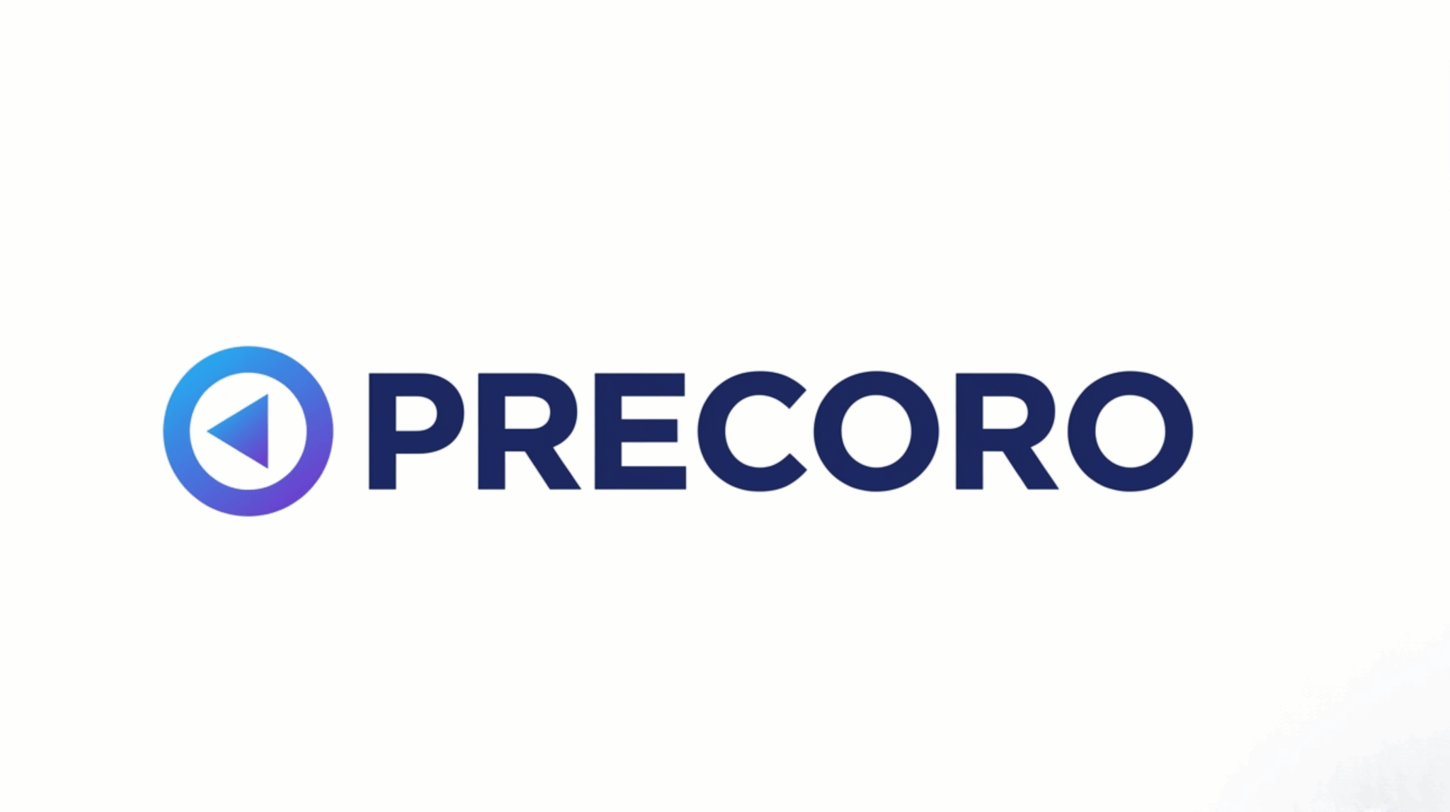 Precoro logo in blue representing procurement and supply chain management software