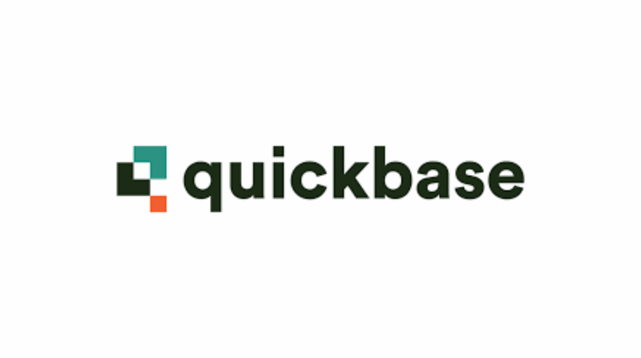 Quickbase logo with teal and orange grid icon on white backgroundQuickbase logo with teal and orange grid icon on white background