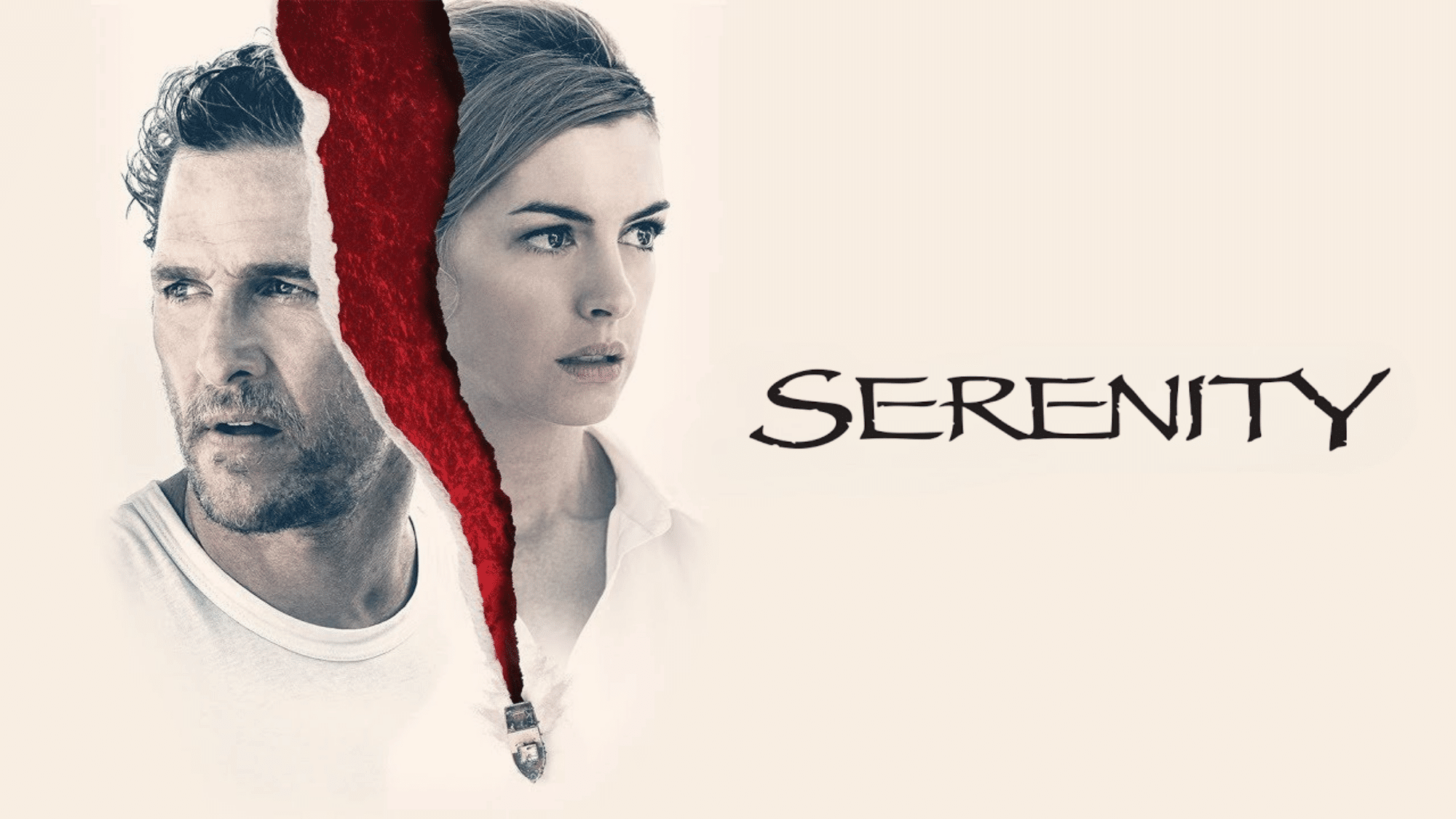 Serenity movie poster featuring two dramatic lead characters.