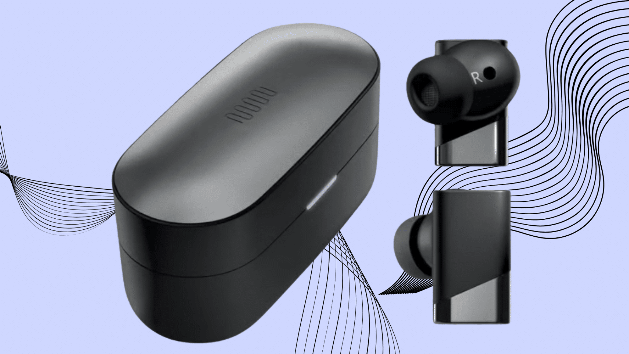 Status Pro X wireless earbuds with charging case in black alloy