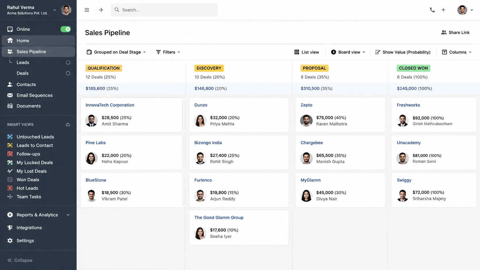Close CRM interface showing sales communication tools calling email sequences and customer follow ups