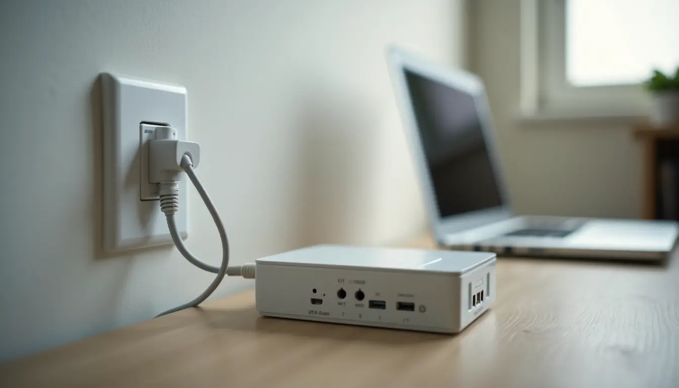 dsl modem connected to telephone line showing a traditional dsl broadband internet setup