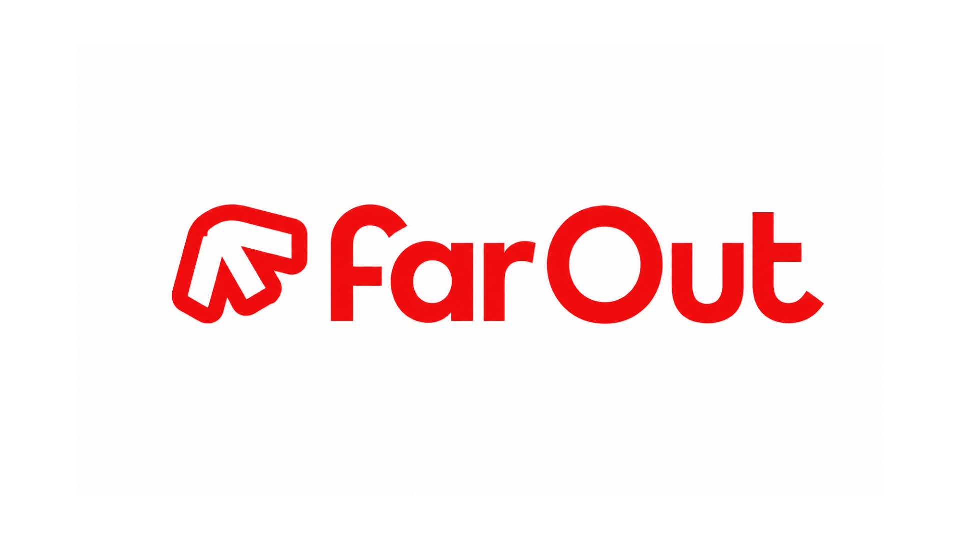 FarOut logo in red with arrow icon on a white background