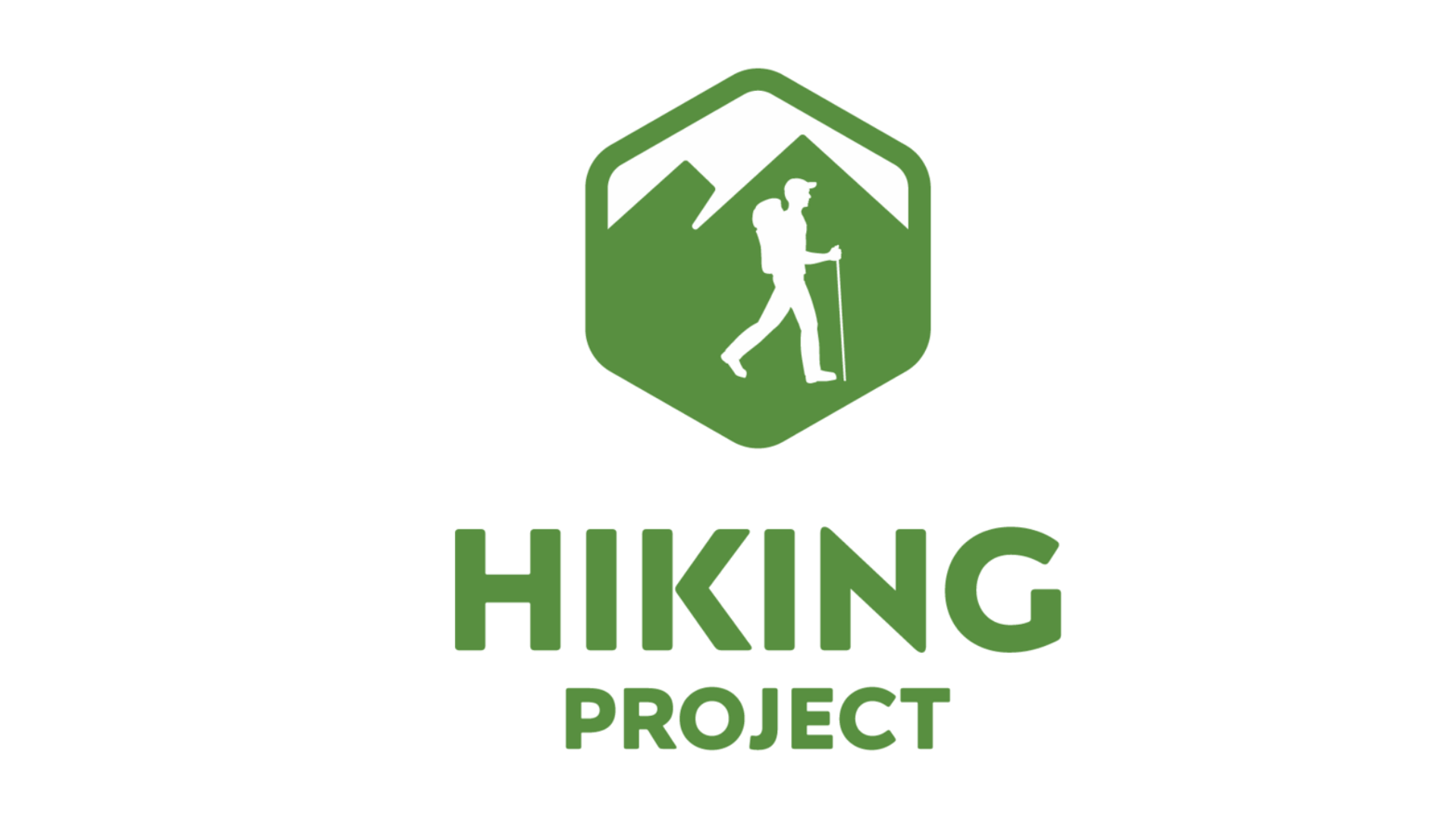 Hiking Project logo with green hiker icon and brand text