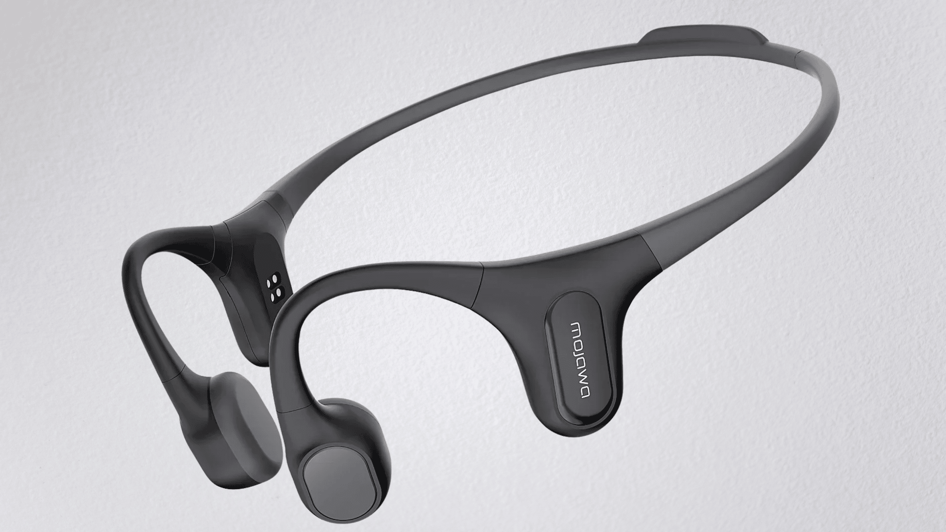 mojawa run plus bone conduction headphones with a secure wraparound sports design