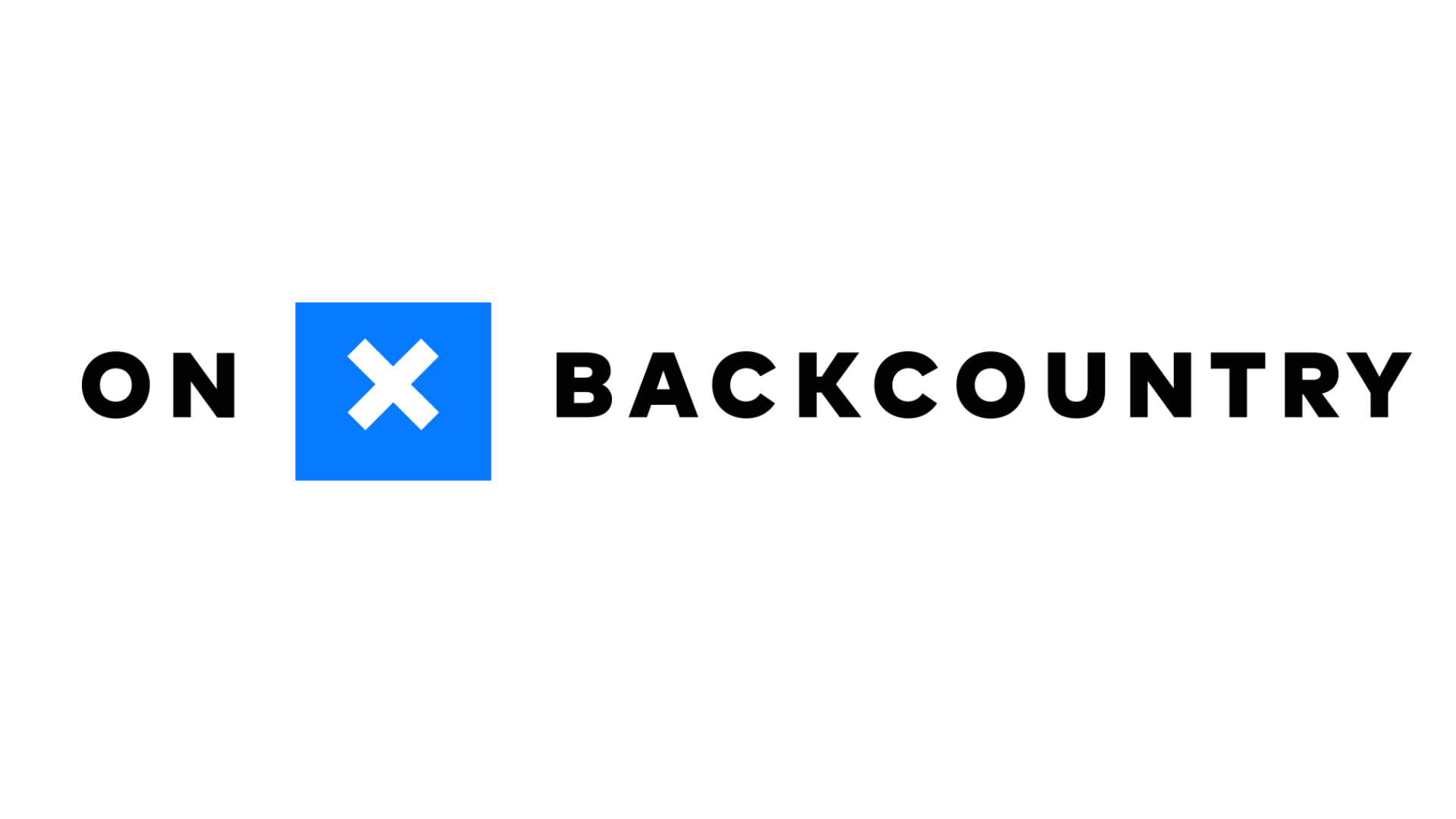 onX Backcountry logo with blue square icon and black text