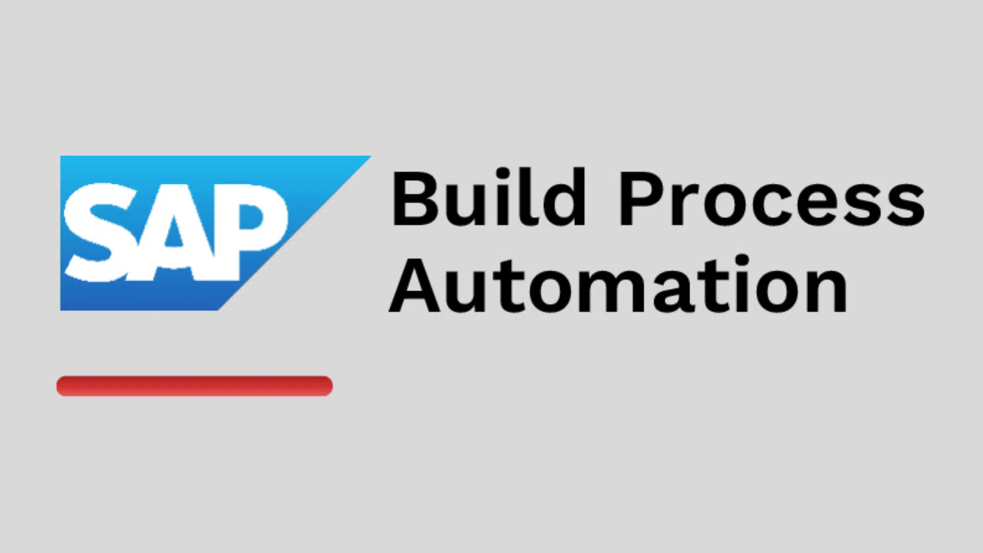 sap build process automation logo on a light gray background