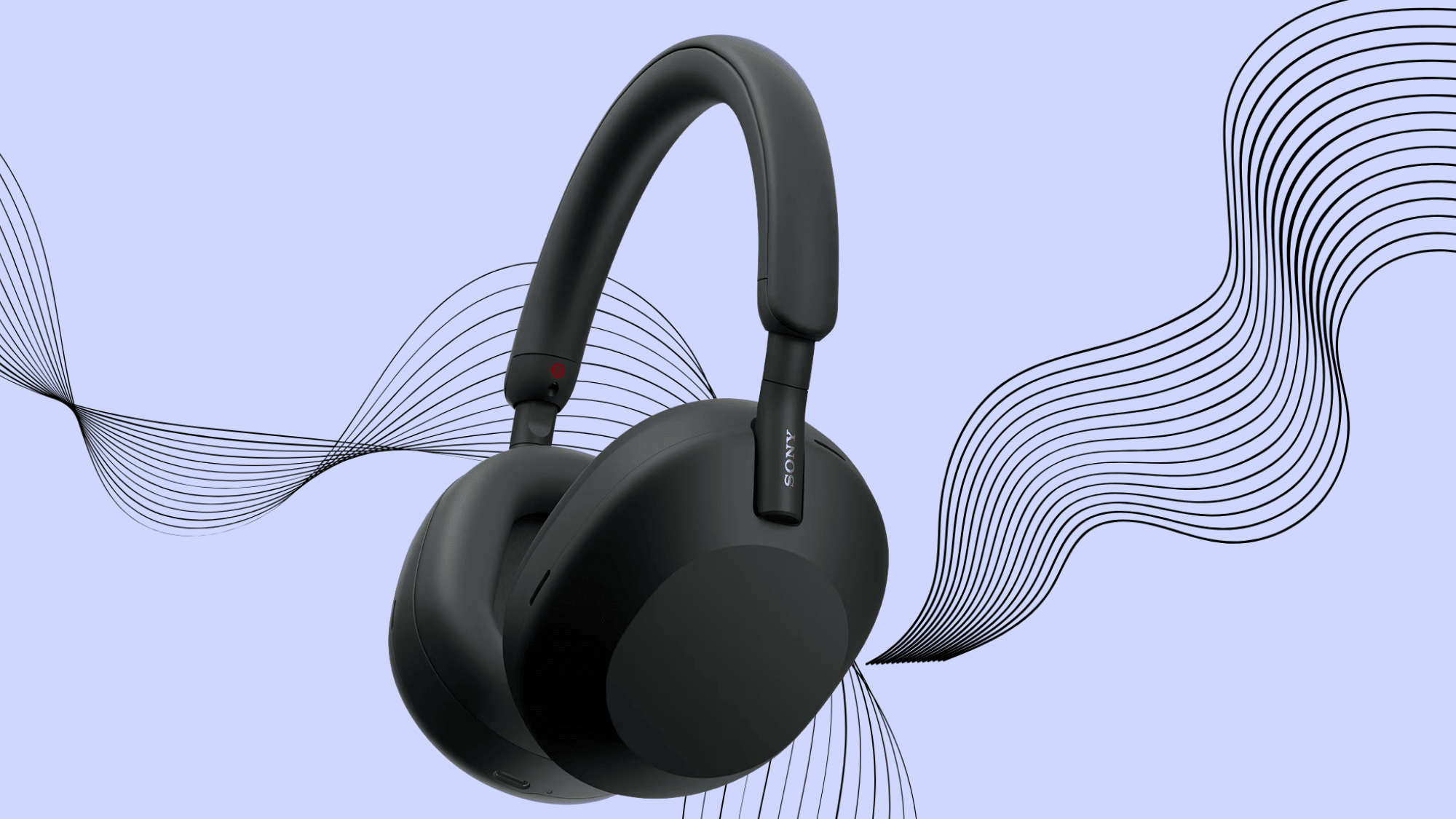 Sony WH-1000XM5 over-ear noise-cancelling headphones in black