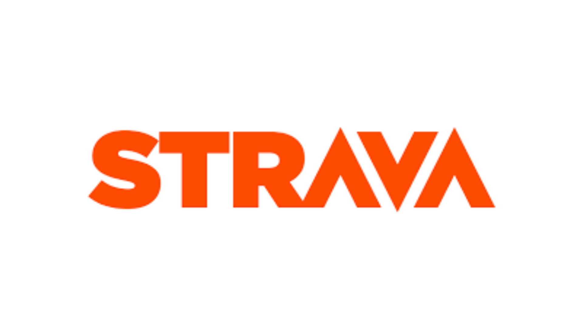 Strava logo in bright orange text on a white background