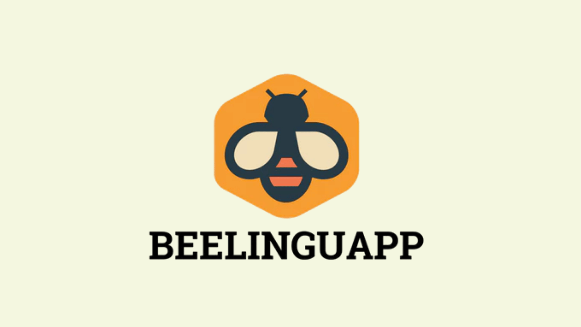 Beelinguapp language learning app logo featuring a bee icon and brand name on a white background.