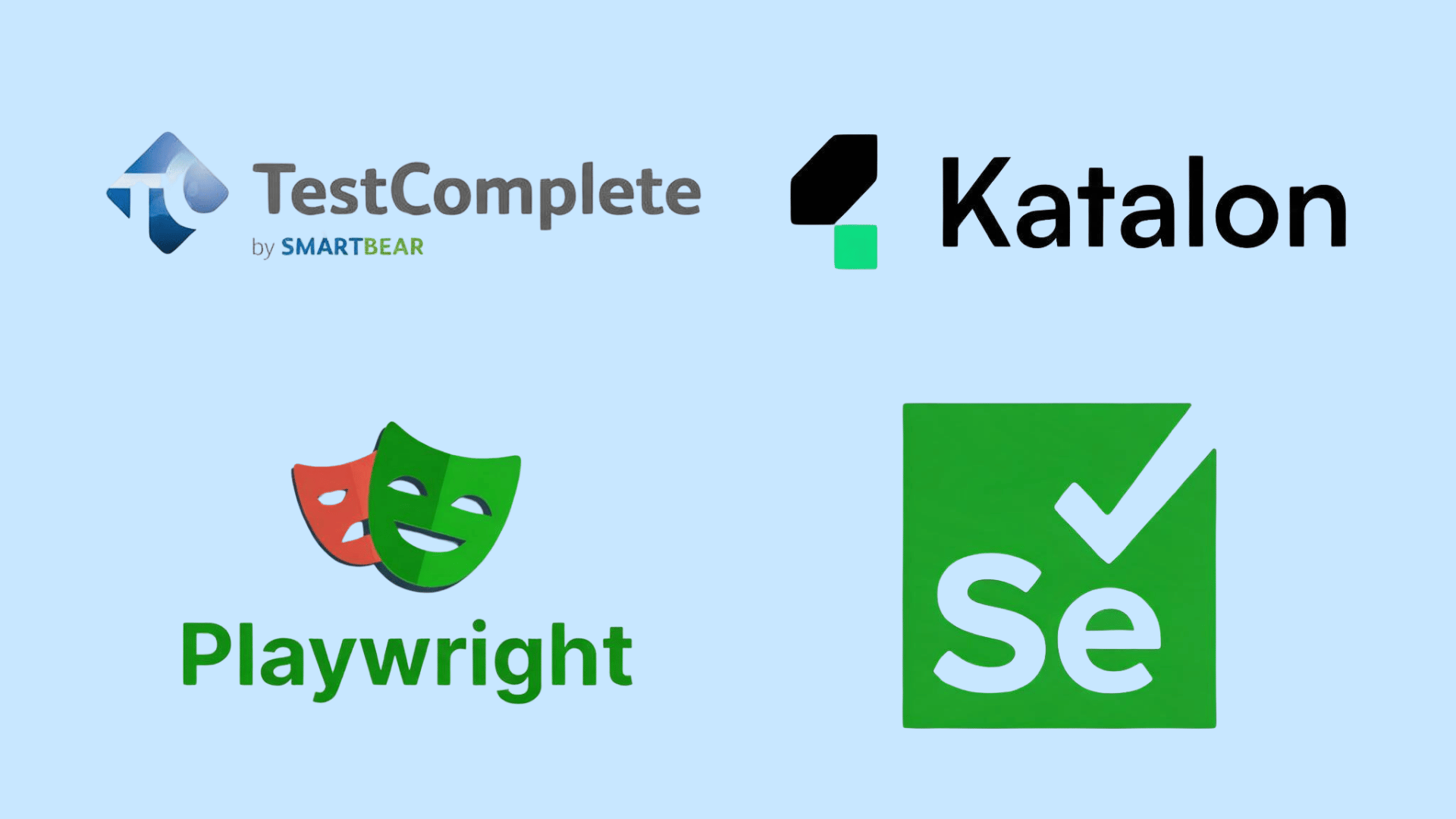 commercial qa automation platforms logos collage