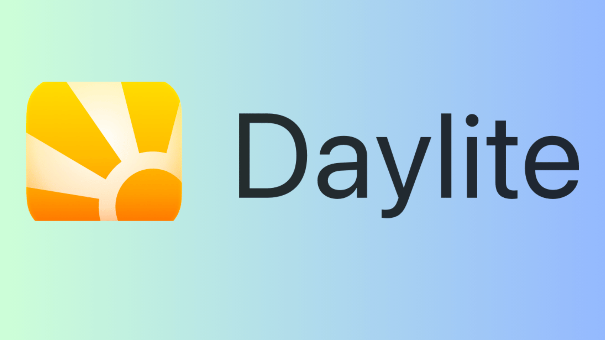 Daylite CRM logo with sunburst icon on green-blue gradient background